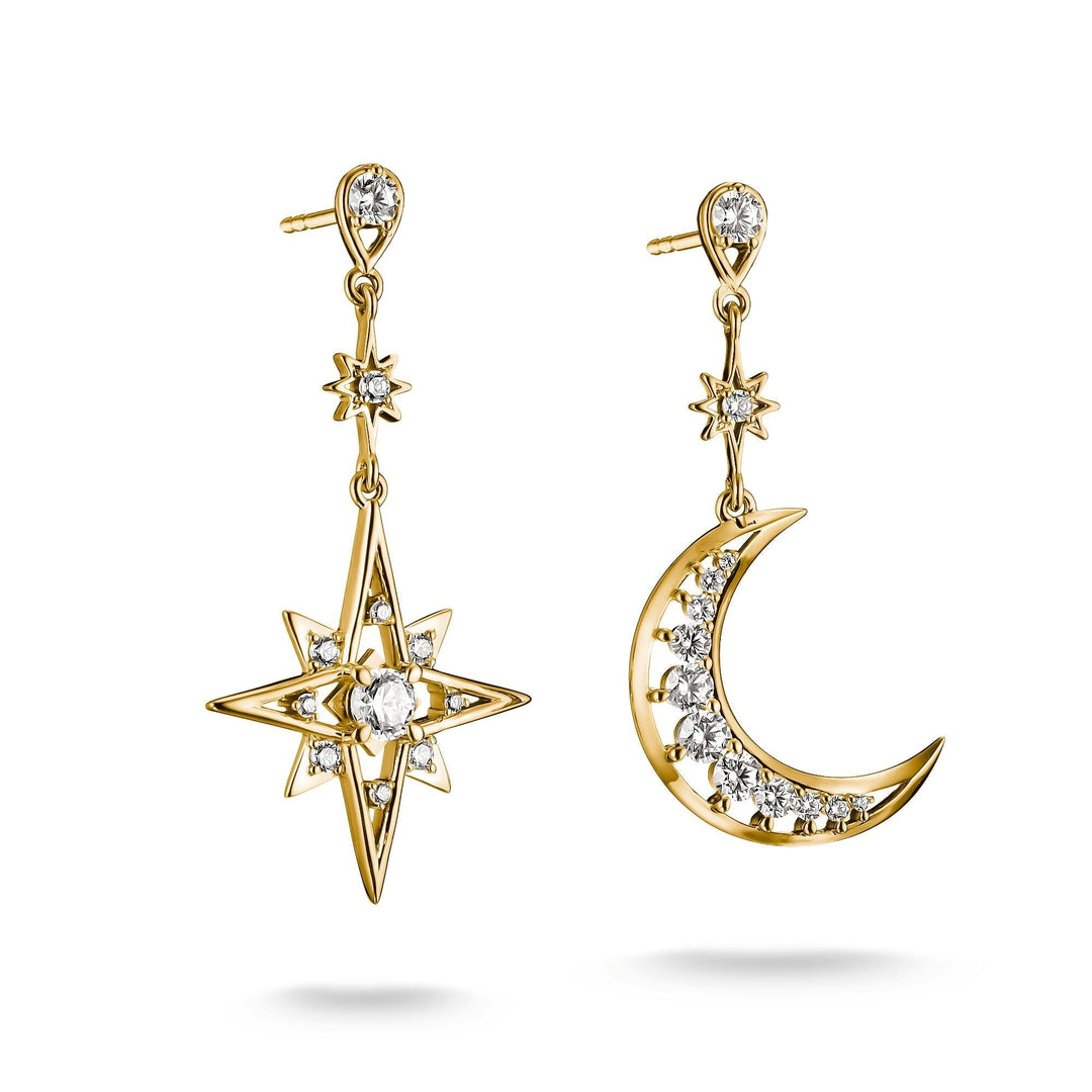 Thomas Sabo Earrings moon and star with zirconia TH 2379MY