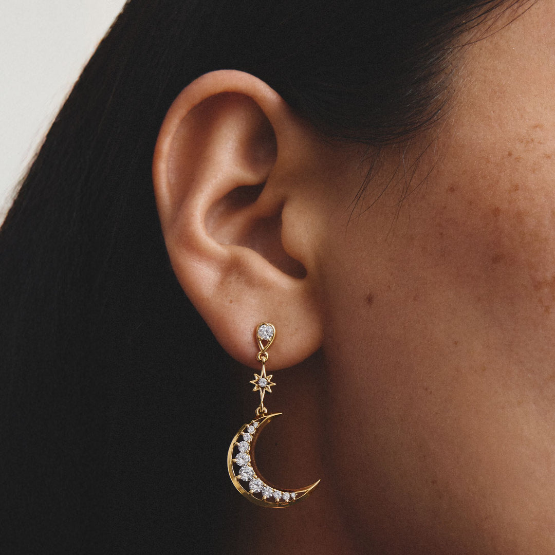 Thomas Sabo Earrings moon and star with zirconia TH 2379MY
