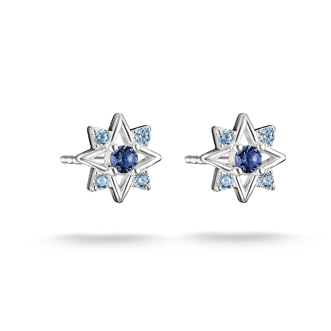 Thomas Sabo Stud earrings star with blue stones TH2380BLU