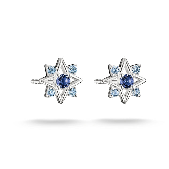 Thomas Sabo Stud earrings star with blue stones TH2380BLU