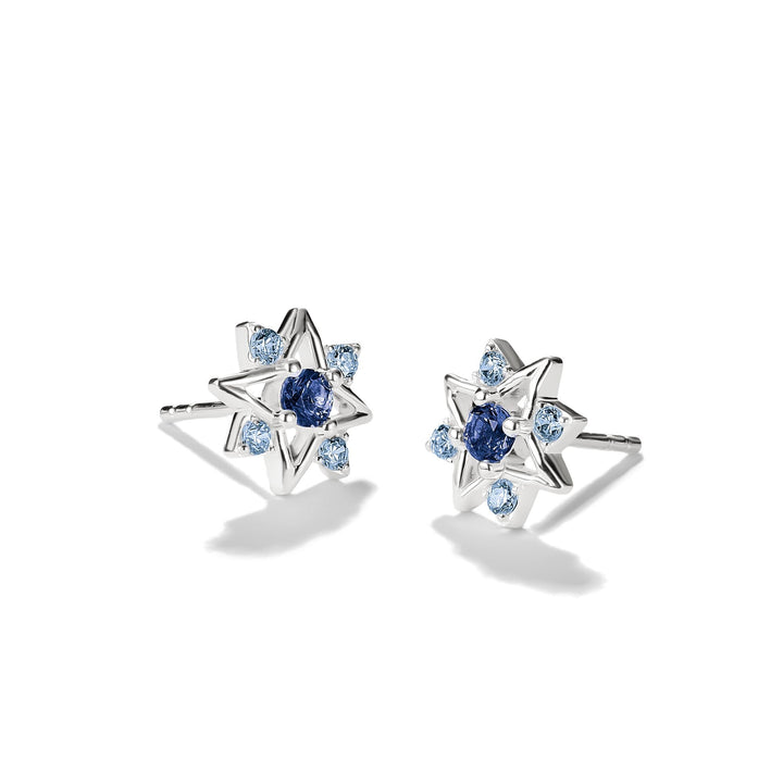 Thomas Sabo Stud earrings star with blue stones TH2380BLU