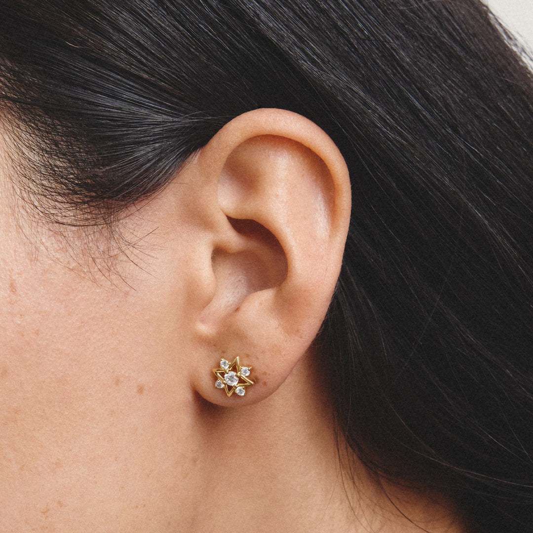 Thomas Sabo Stud earrings star with zirconia TH2380MY