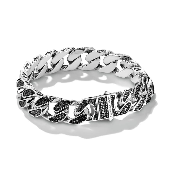 THOMAS SABO 3D Black Pavé Bracelet Rebel Icon TA2220