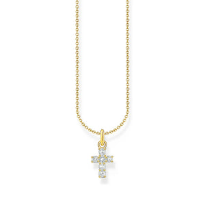 THOMAS SABO CROSS PENDANT NECKLACE with White Zirconia TKE2226Y