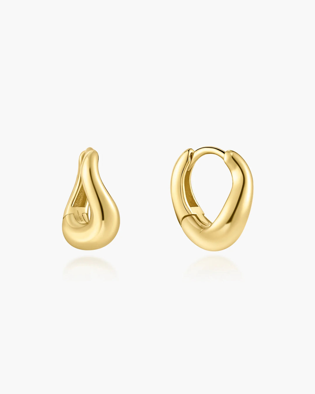 Ania Haie Gold Wave Huggie Hoop Earrings E079-11G