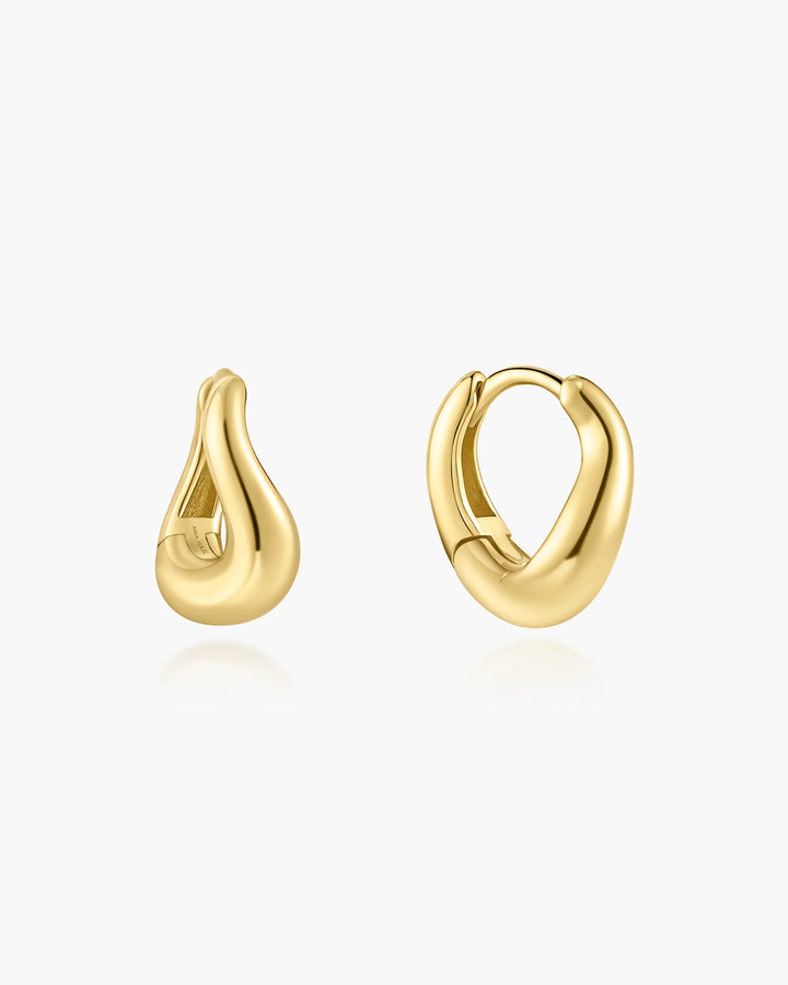 Ania Haie Gold Wave Huggie Hoop Earrings E079-11G