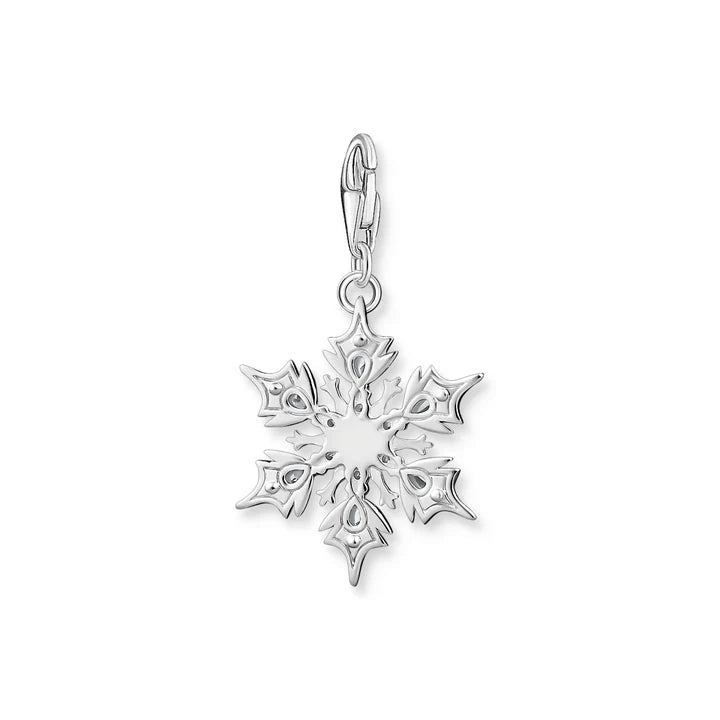 Thomas Sabo Charm pendant snowflake with blue stones silver