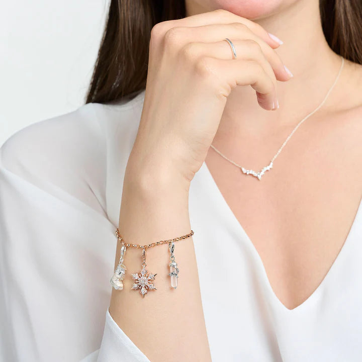 Thomas Sabo Charm pendant milky quartz silver