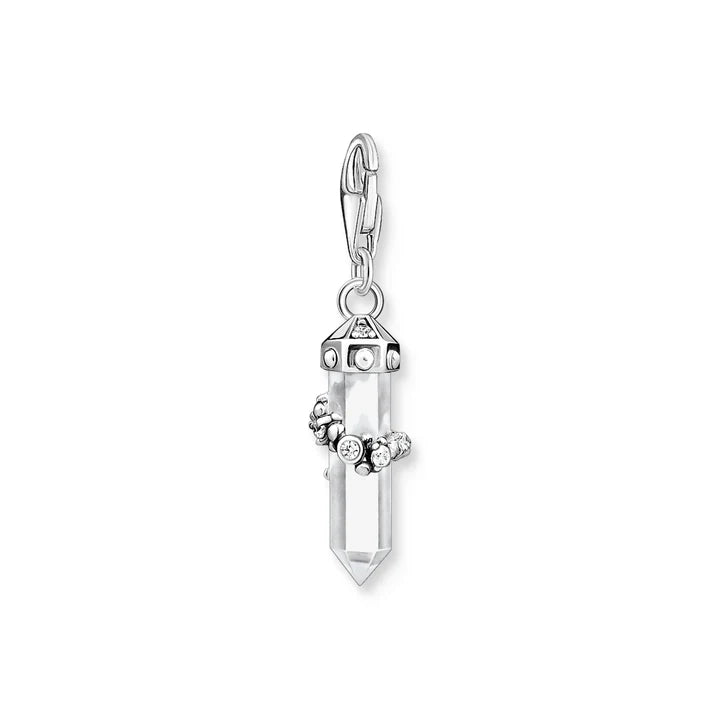 Thomas Sabo Charm pendant milky quartz silver