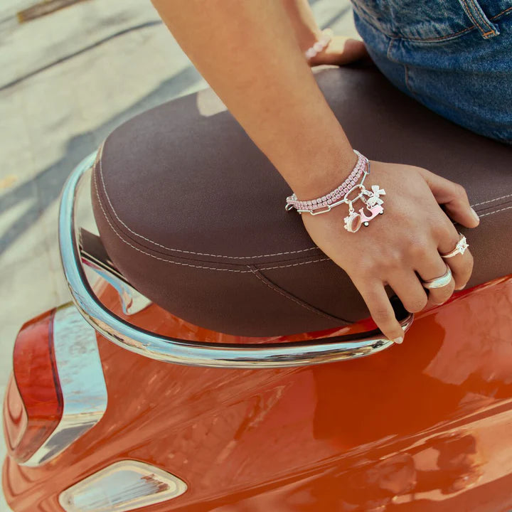 THOMAS SABO Connect Charm bow with stones in Silver
