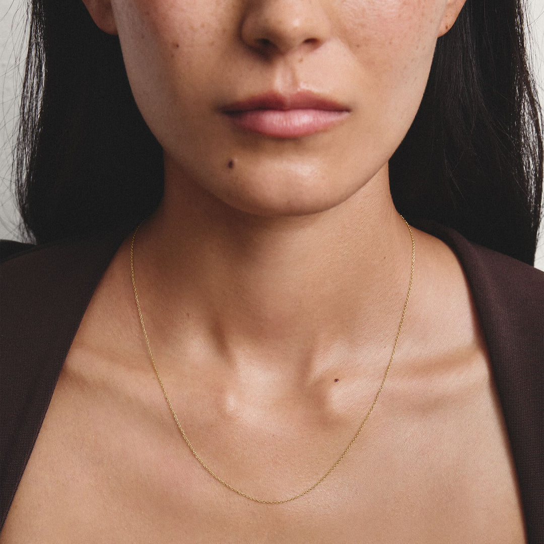 Thomas Sabo Gold-Tone Stainless Steel Anchor Chain Necklace 1mm TKE1105SY