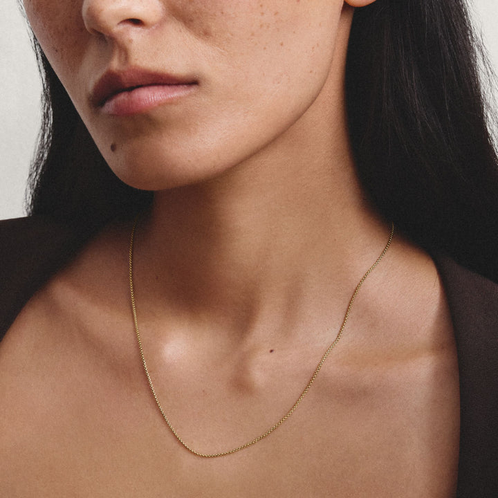 Thomas Sabo Gold-Tone Stainless Steel Box Chain Necklace 1mm TKE1106SY