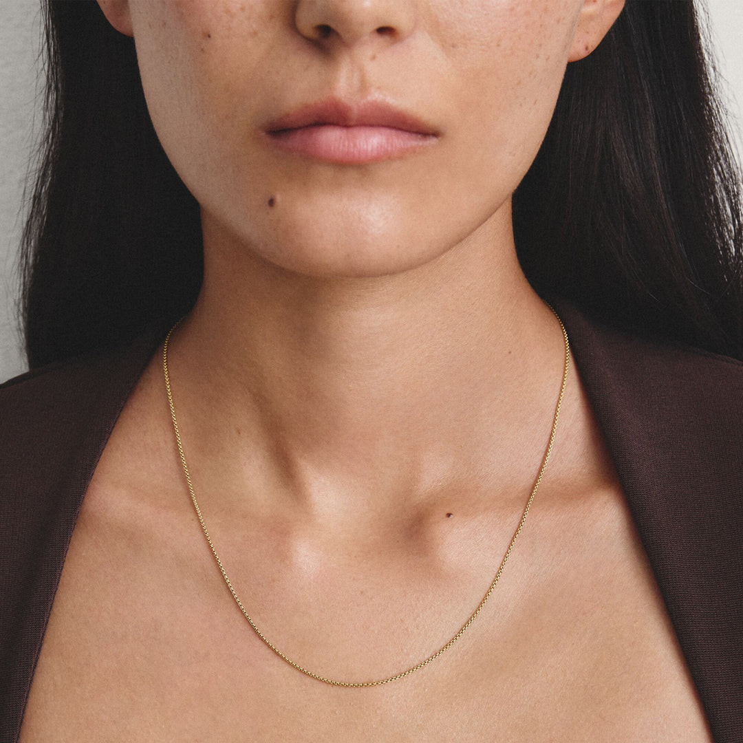 Thomas Sabo Gold-Tone Stainless Steel Box Chain Necklace 1mm TKE1106SY