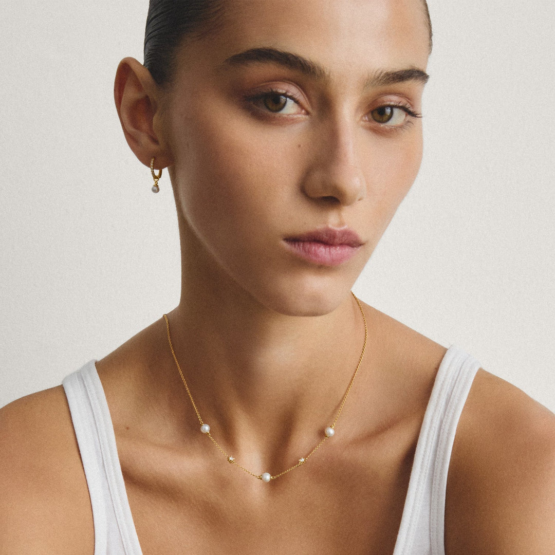 THOMAS SABO Chain with pearls and zirconia TKE2120MY