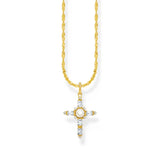 THOMAS SABO Romance Necklace with white cross pendant gold TKE2296WHY