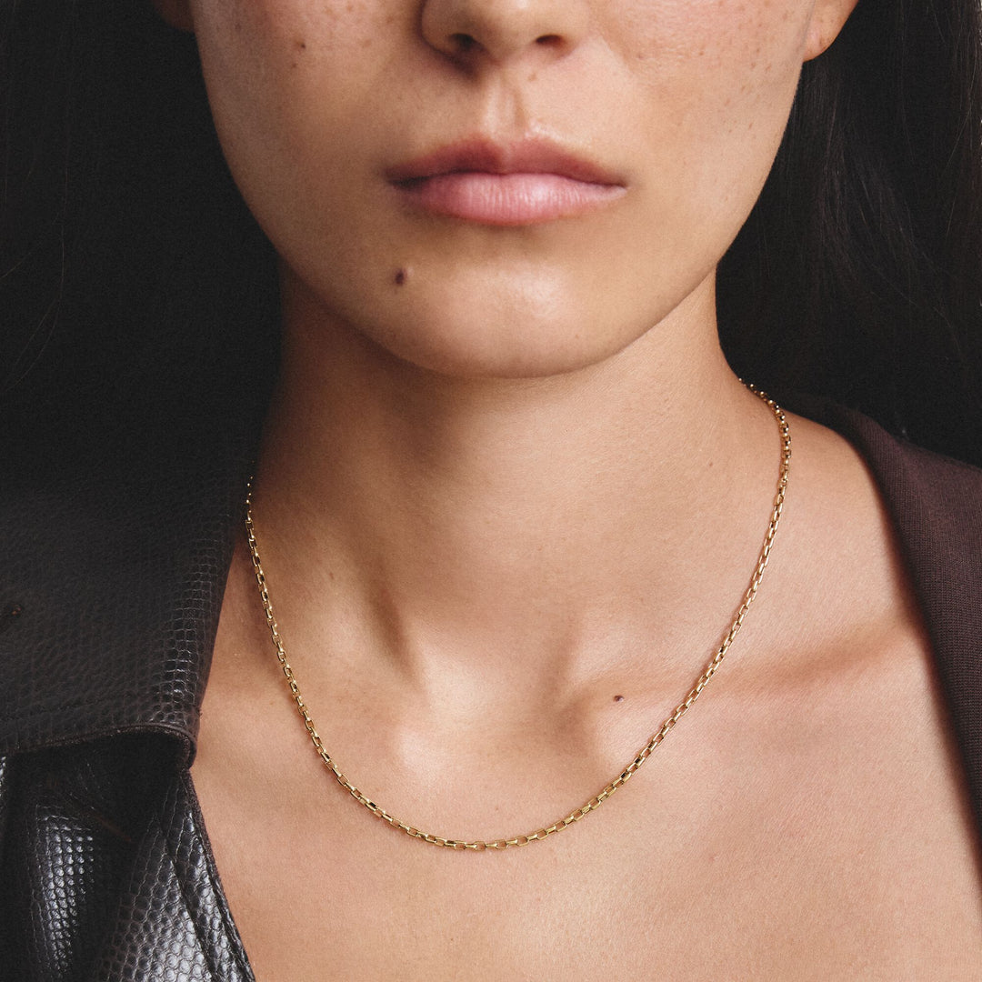Thomas Sabo Gold-Tone Stainless Steel Paperclip Chain Necklace 2.3mm TKE2328SY