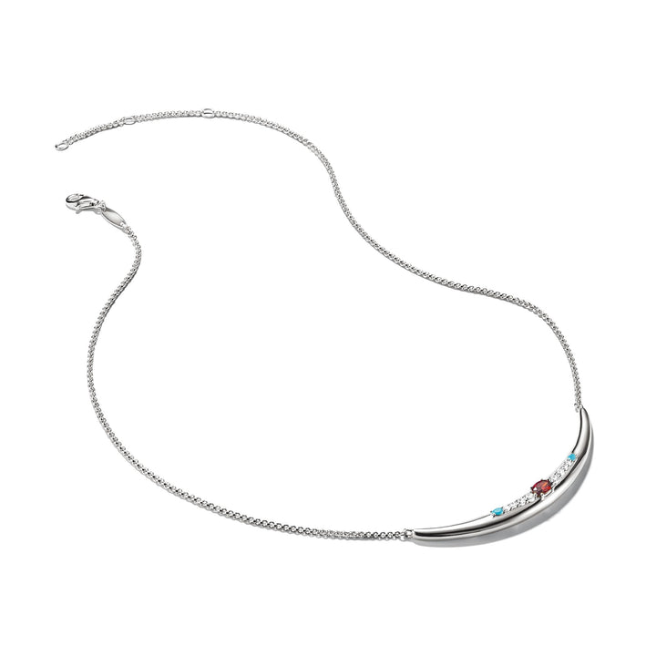 THOMAS SABO Half-Form Necklace with Red Zirconia Stone TKE2330