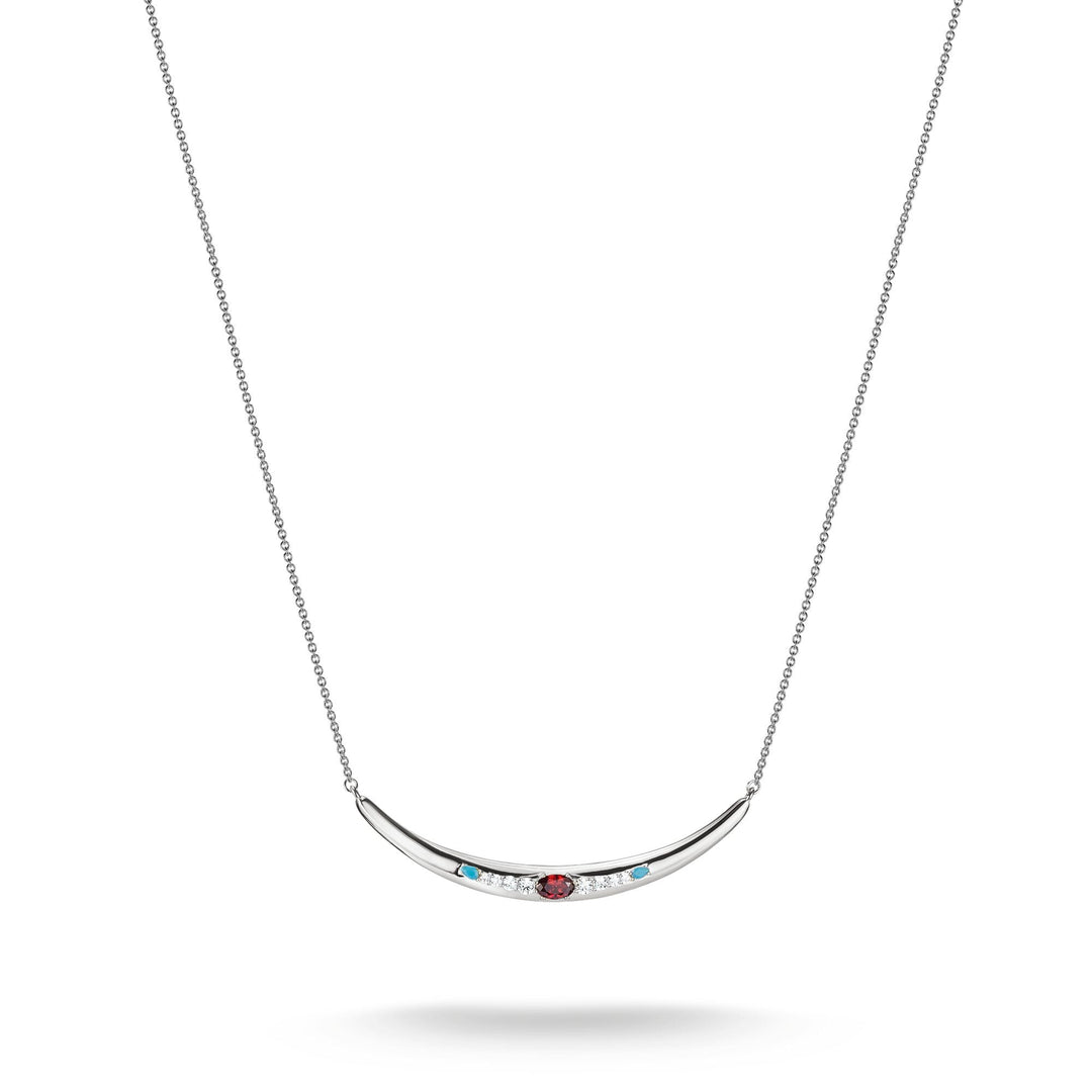 THOMAS SABO Half-Form Necklace with Red Zirconia Stone TKE2330