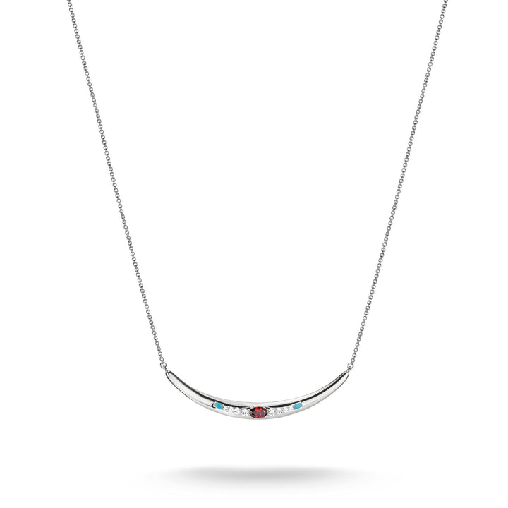THOMAS SABO Half-Form Necklace with Red Zirconia Stone TKE2330