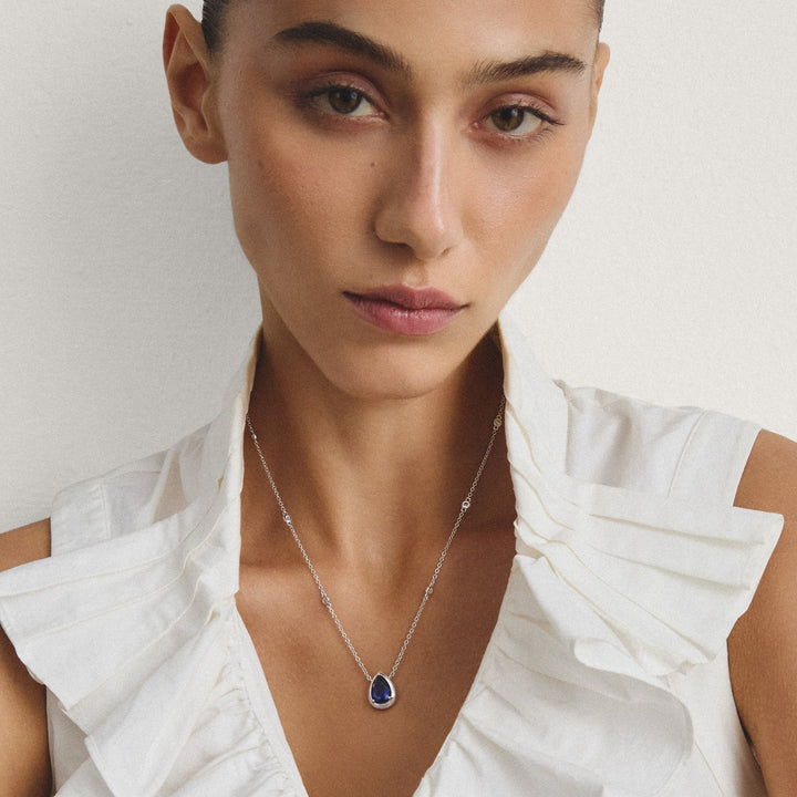 THOMAS SABO Chain with Nanocrystal in Teardrop Shape TKE2331BLU