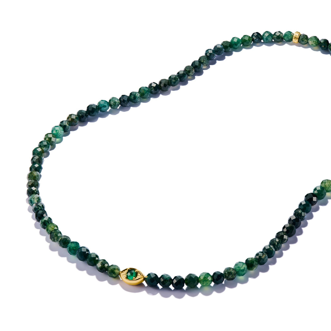 THOMAS SABO Elyndra Necklace with Green Moss Agate Beads TKE2332GRY
