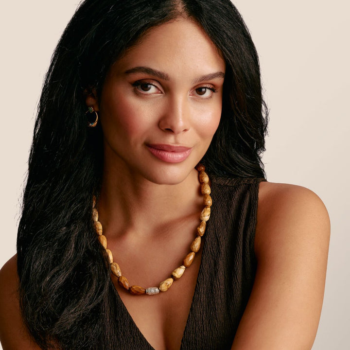 THOMAS SABO Elyndra Necklace with Yellow Jasper Beads TKE2336JA