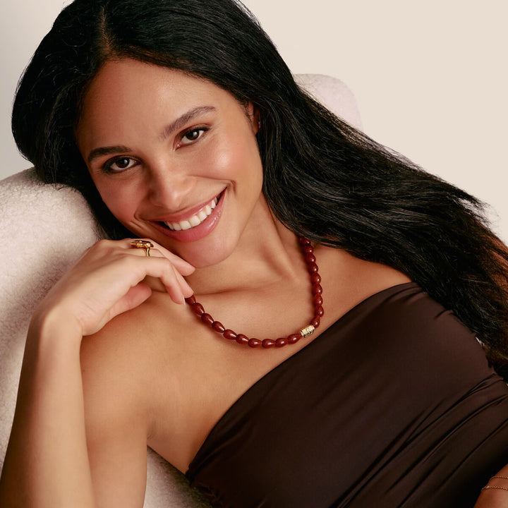 THOMAS SABO Elyndra Necklace with Red Agate Beads TKE2337REY