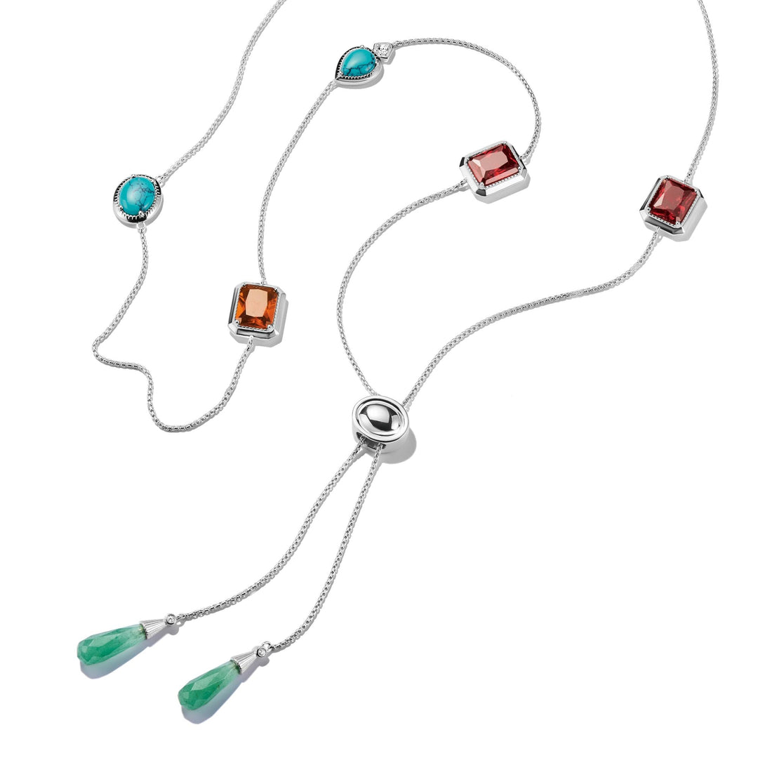 THOMAS SABO Elyndra Necklace with Multi-coloured Stones TKE2339
