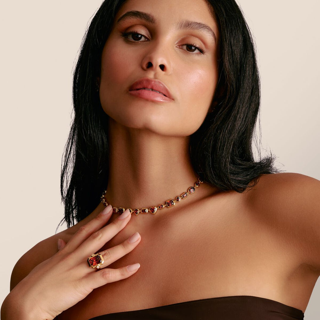 THOMAS SABO Elyndra Necklace with Red Stones TKE2341REY