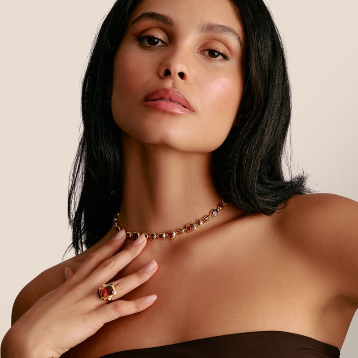 THOMAS SABO Elyndra Necklace with Red Stones TKE2341REY