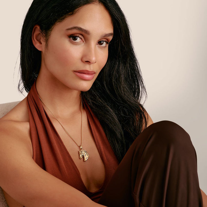 THOMAS SABO Horse Head Necklace with Zirconia TKE2342Y