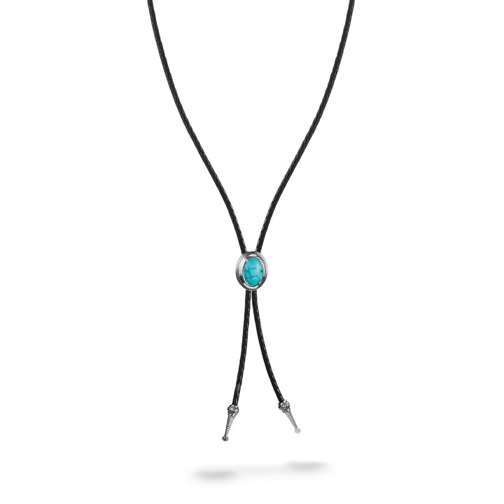THOMAS SABO Leather Necklace with Turquoise Stone TKE2344
