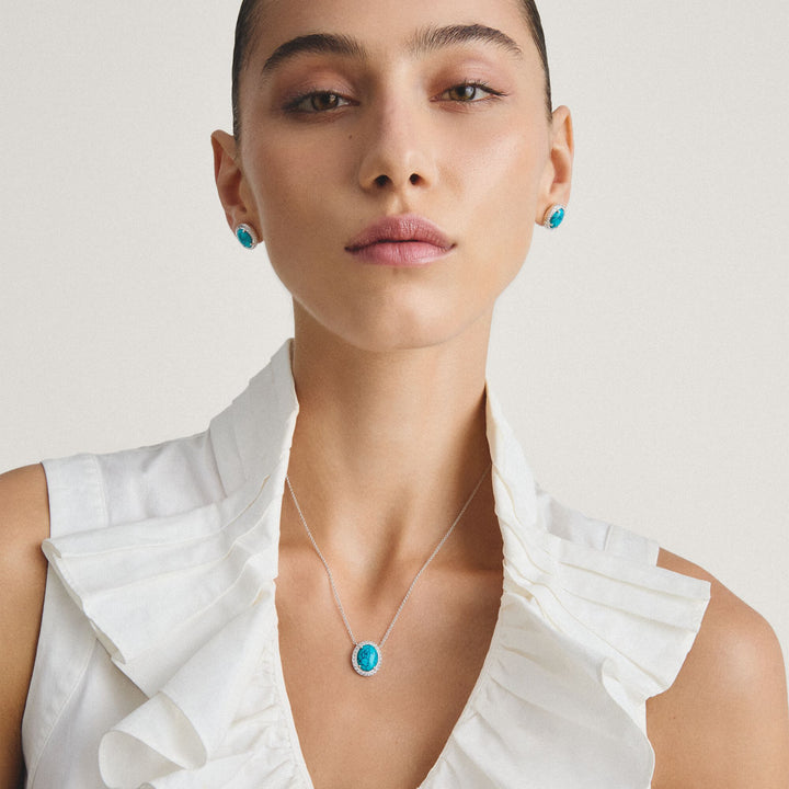 THOMAS SABO Chain with Imitation Turquoise and Zirconia TKE2379TU
