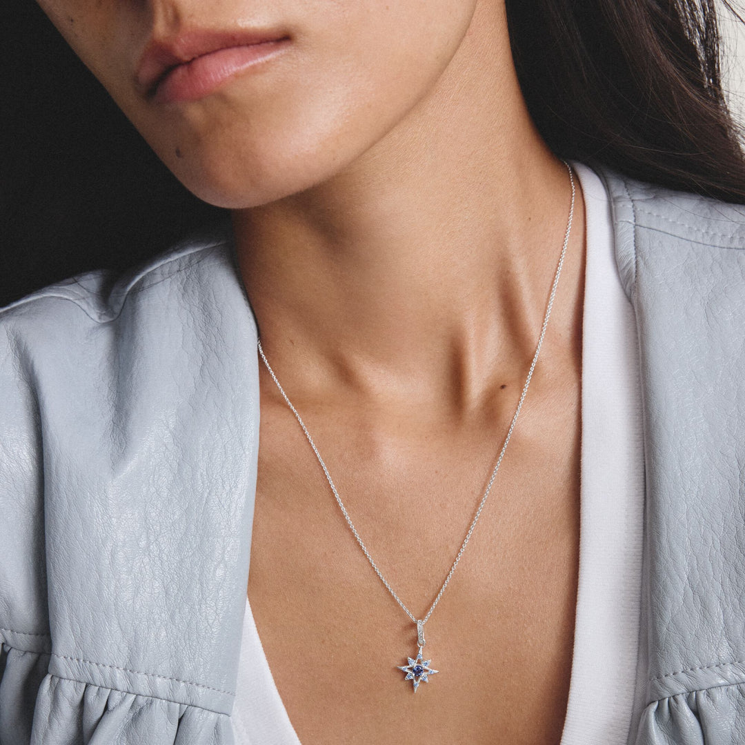 Thomas Sabo Necklace star with blue stones TKE2394BLU