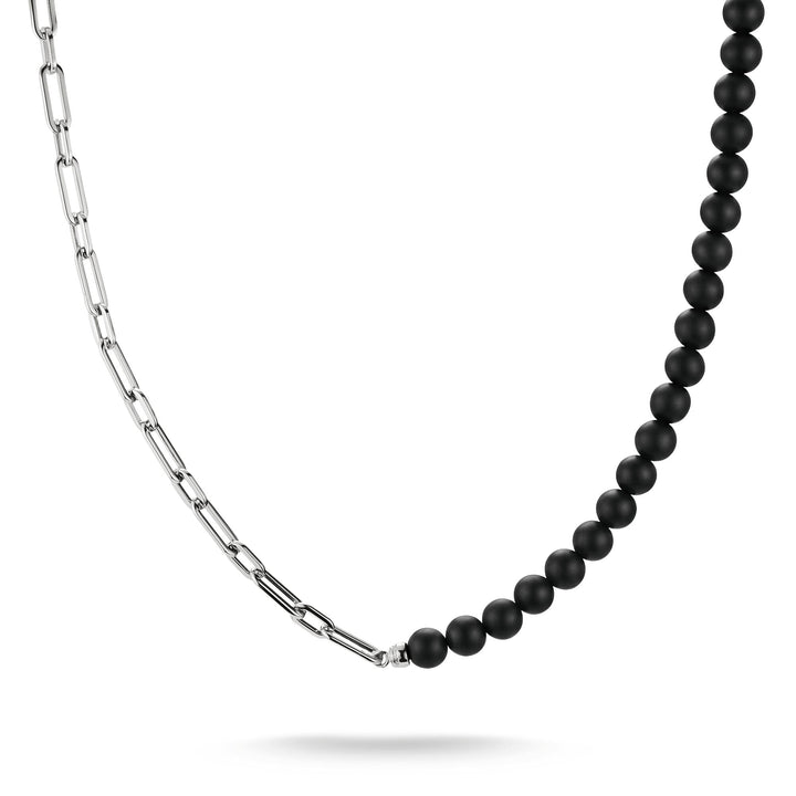 Thomas Sabo Stainless Steel Obsidian Bead Necklace TKE2403SBL