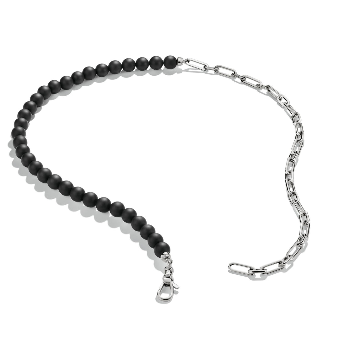 Thomas Sabo Stainless Steel Obsidian Bead Necklace TKE2403SBL