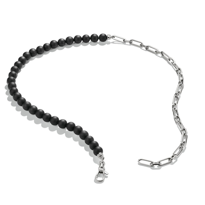 Thomas Sabo Stainless Steel Obsidian Bead Necklace TKE2403SBL