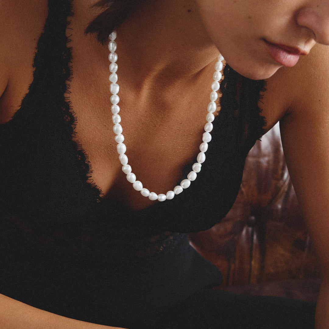 Thomas Sabo Stainless Steel Freshwater Pearl Necklace TKE2407SWH