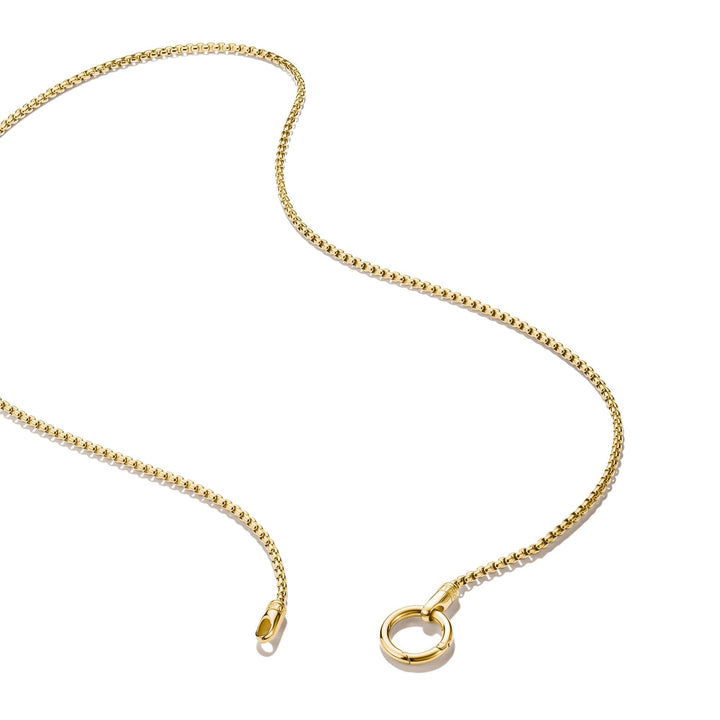 Thomas Sabo Gold-Tone Stainless Steel Box Chain Necklace with Ring Clasp 2.7mm TKE2409SY