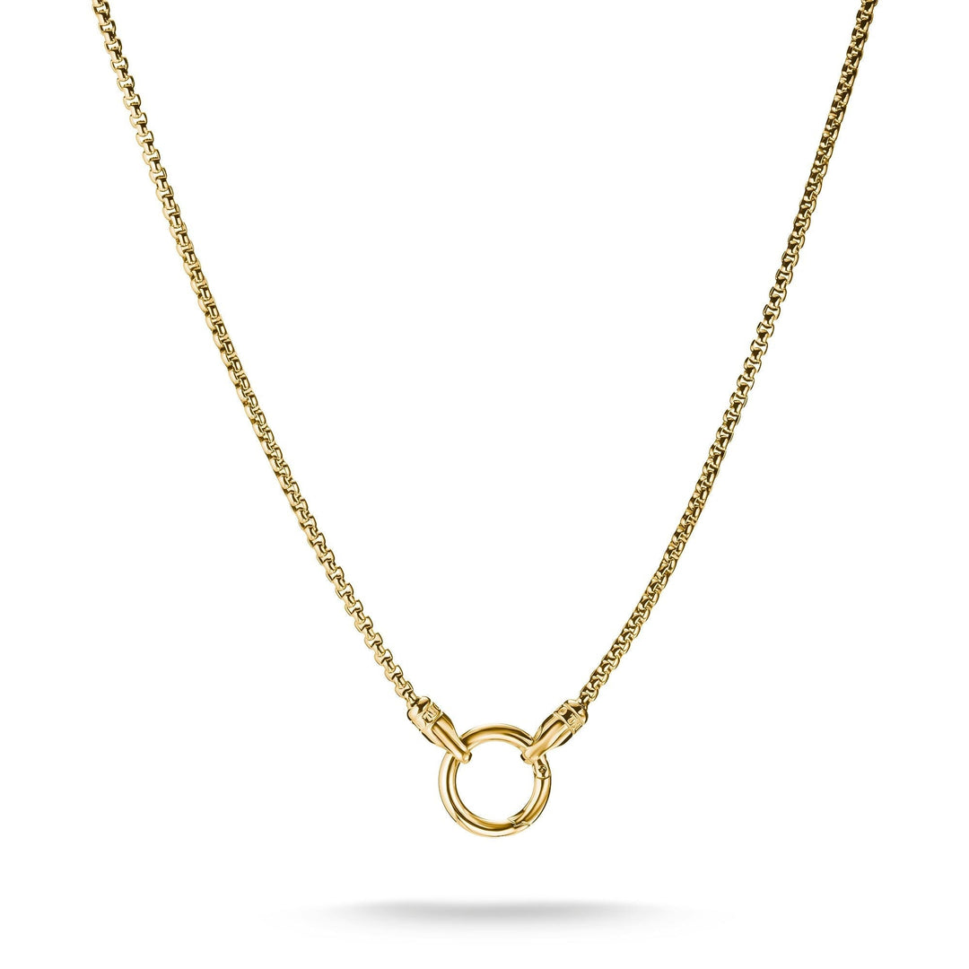 Thomas Sabo Gold-Tone Stainless Steel Box Chain Necklace with Ring Clasp 2.7mm TKE2409SY