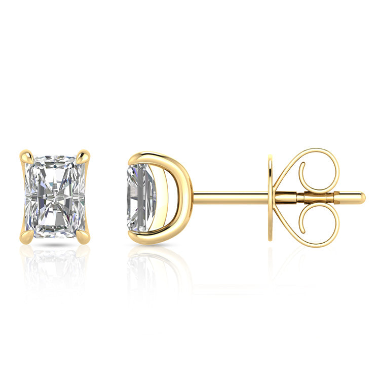 1.00ct Lab Grown Diamond Earrings in 9K Yellow Gold