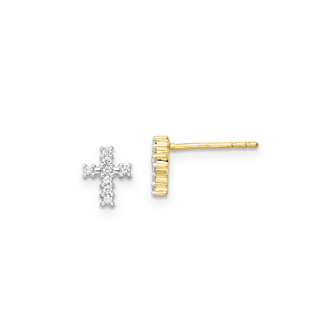 0.10ct Lab Grown Diamond Earrings in 9K Yellow Gold