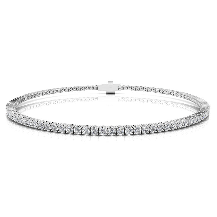 1.00ct Lab Grown Diamond Tennis Bracelet in 9K White Gold