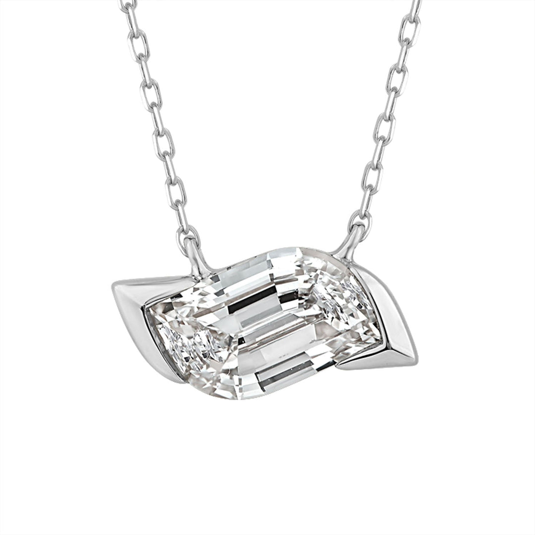 0.50ct Lab Grown Diamond Asterly Necklace in 9K White Gold