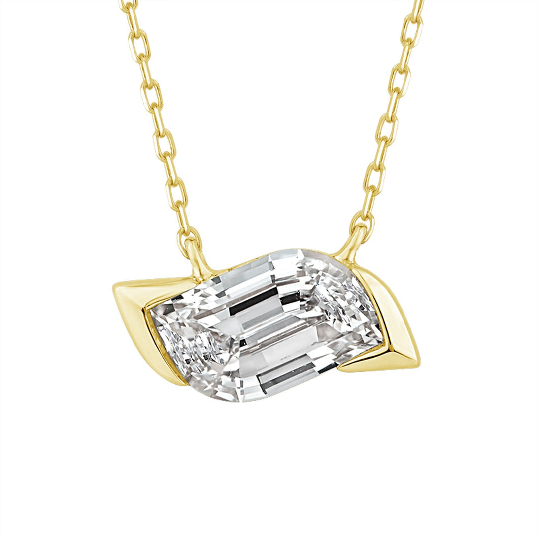 0.50ct Lab Grown Diamond Asterly Necklace in 9K Yellow Gold
