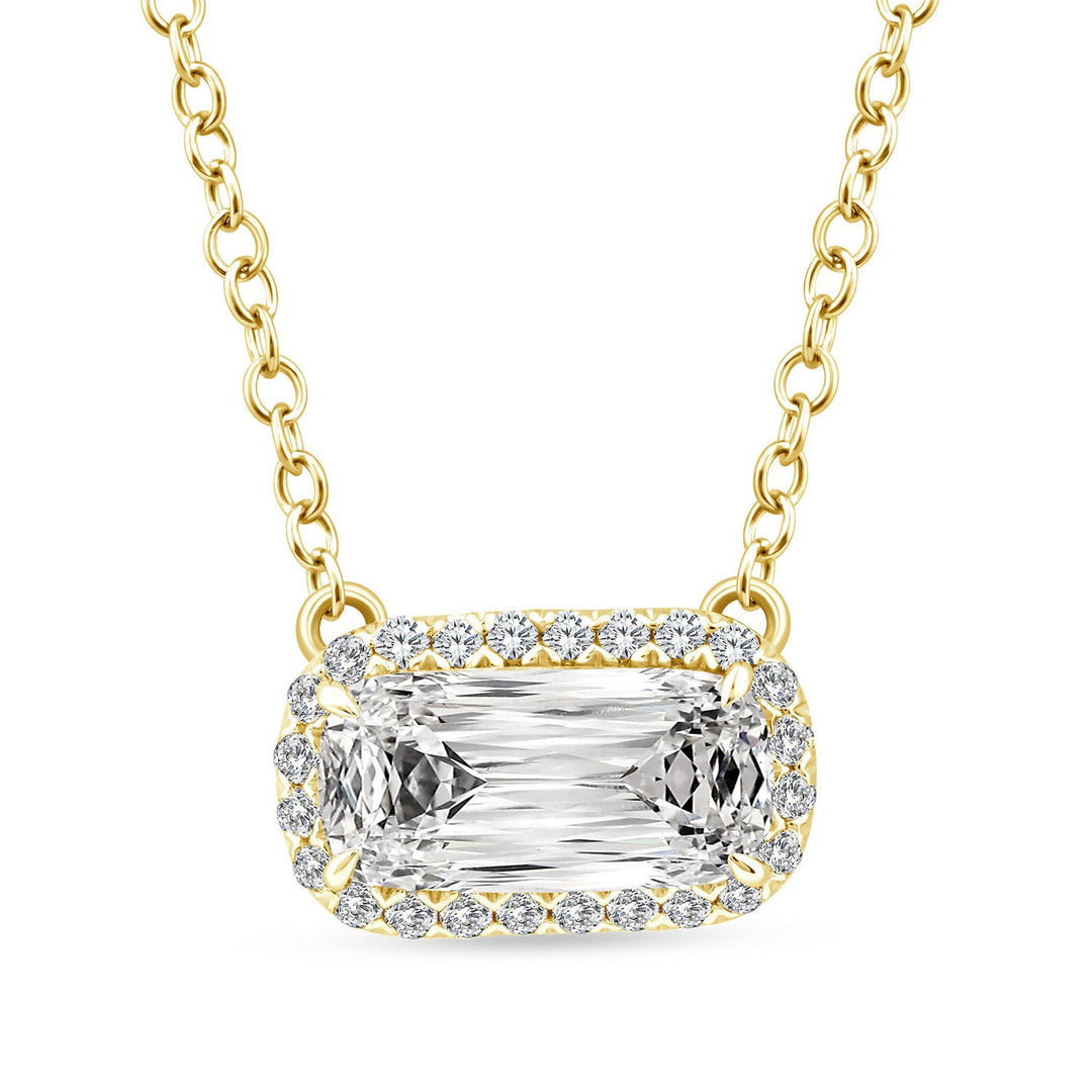 1.10ct Lab Grown Diamond Northern Ray Necklace in 18K Yellow Gold