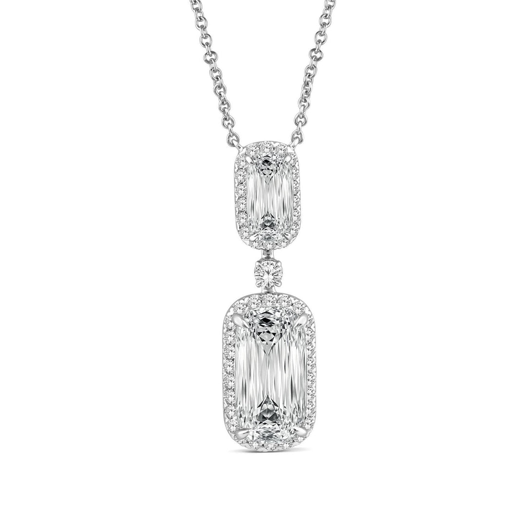 2.73ct Lab Grown Diamond Northern Ray Necklace in 18K White Gold
