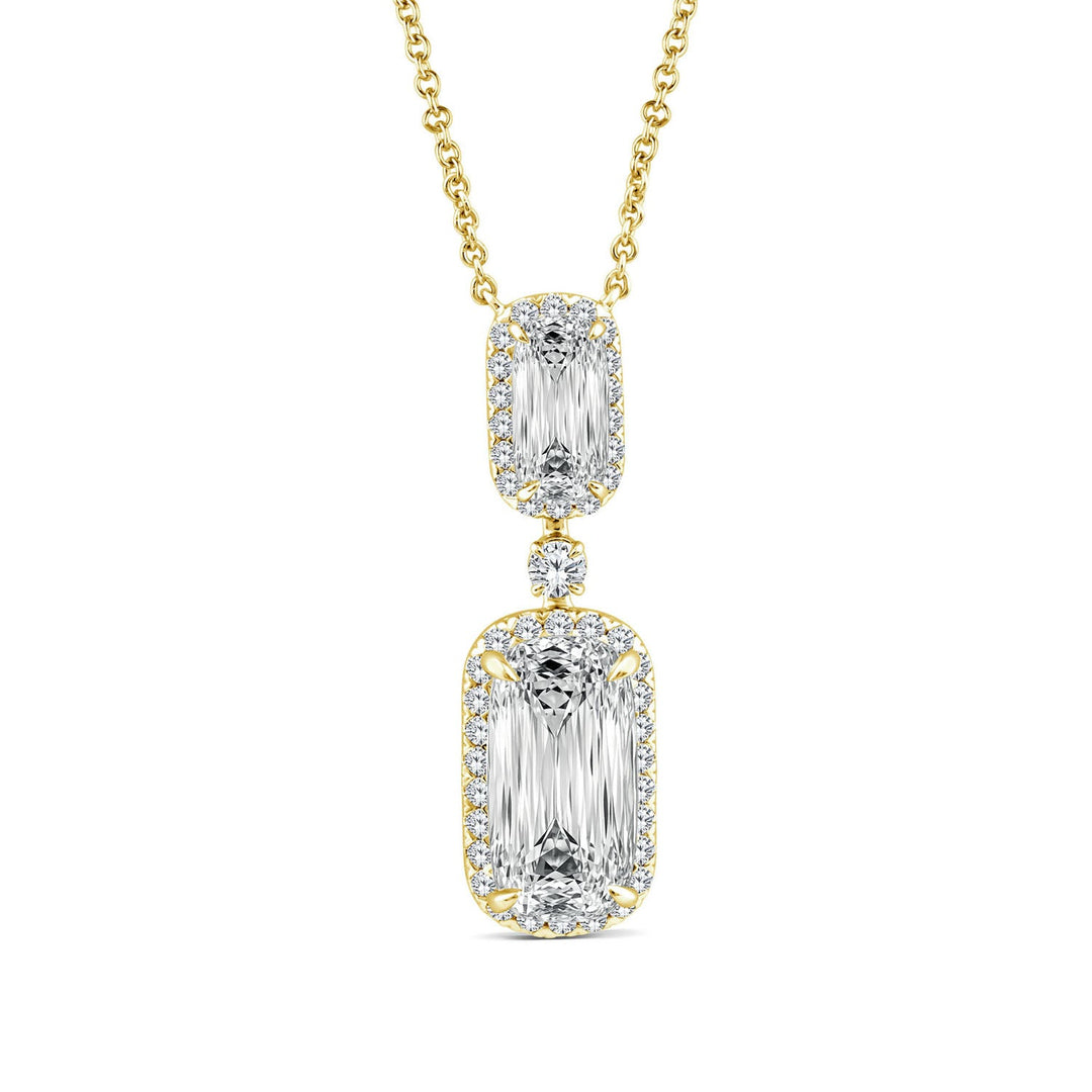 2.73ct Lab Grown Diamond Northern Ray Necklace in 18K Yellow Gold
