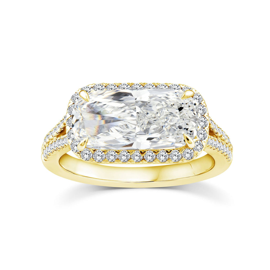 3.40ct Lab Grown Diamond Northern Ray Ring in 18K Yellow Gold
