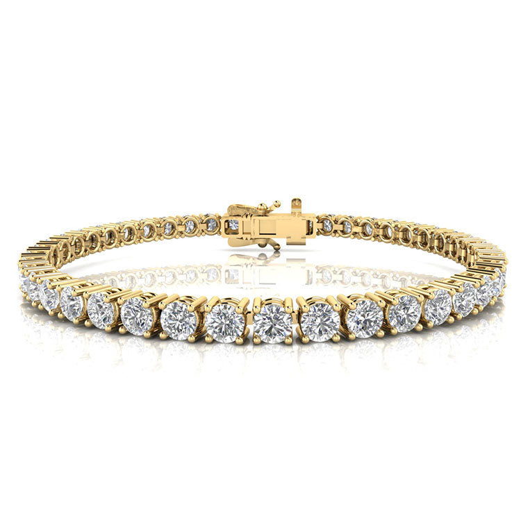 10ct Lab Grown Diamond Tennis Bracelet in 9K Yellow Gold